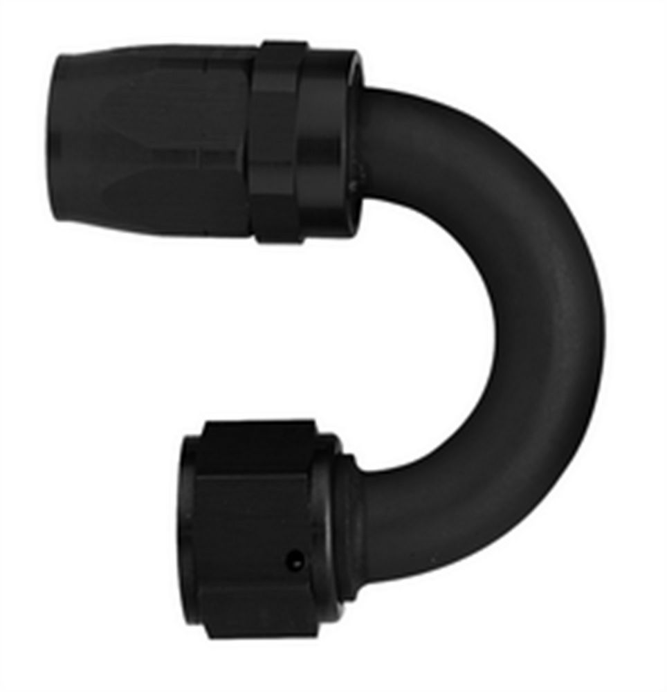 #10 180 Deg Hose End Black