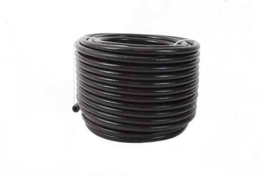 6an PTFE S/S Braided Hose 20ft Black Jacketed