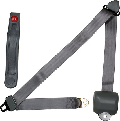 Seat Belt Retractable 3pt Gray