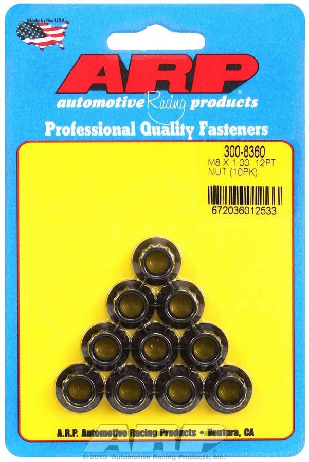 8mm x 1.00 12pt. Nuts 10