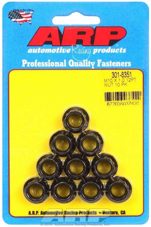 10mm x 1.0 12pt Nut Kit 10pk