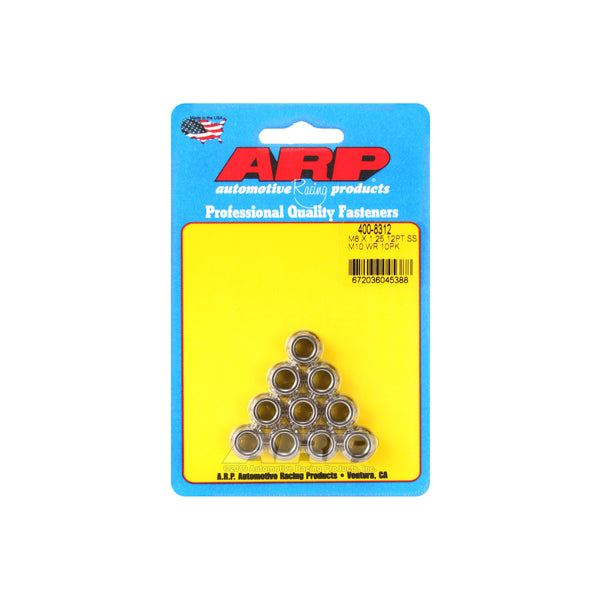 12pt SS Nut 8mm x 1.25 10pk