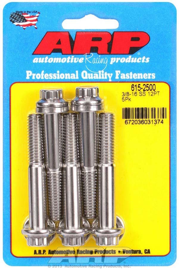 SS Bolt Kit - 12pt 5pk 3/8 x 2.500