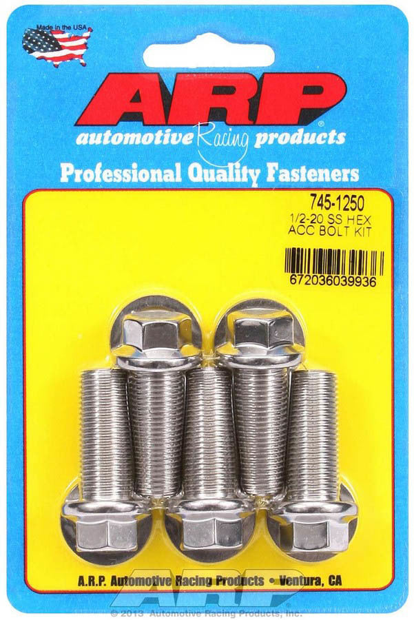 S/S Bolt Kit - 6pt. 5 1/2-20 x 1.250