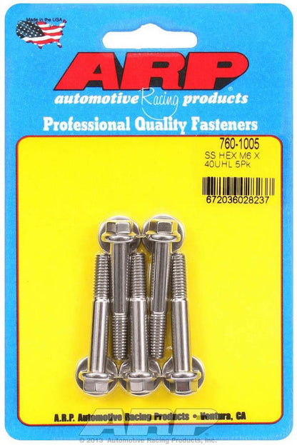 S/S Bolt Kit - 6pt. 5 6mm x 1.00 x 40mm