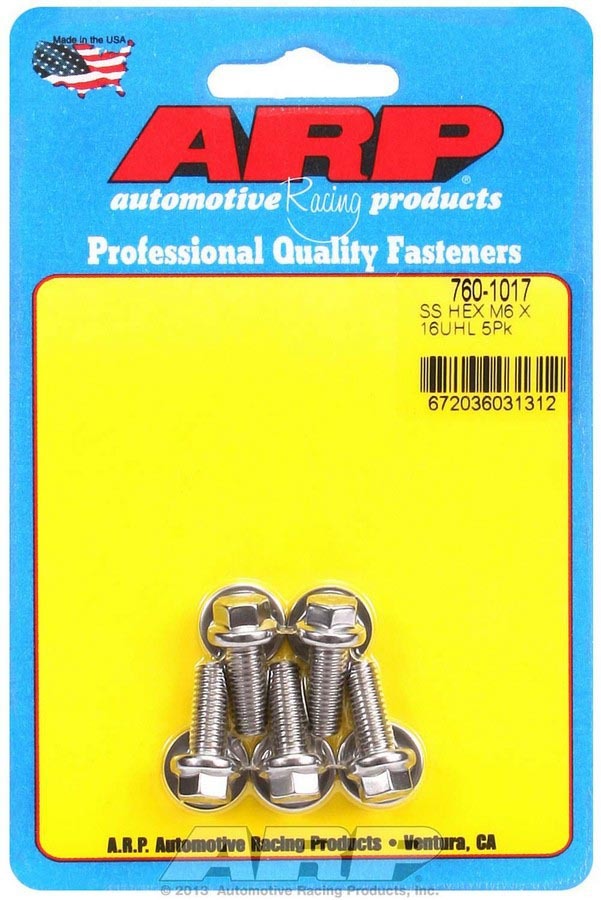 S/S Bolt Kit - 6pt. 5 6mm x 1.00 x 16mm