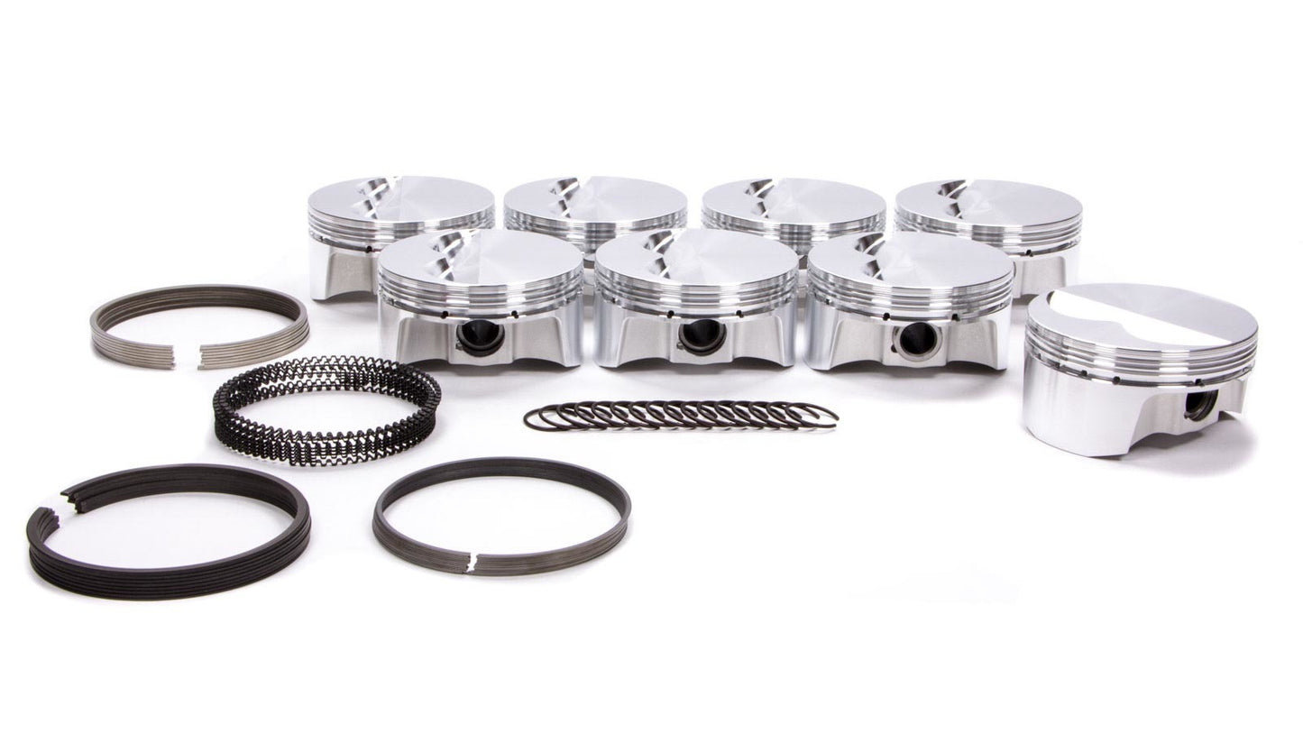 SBC F/T Piston Set w/Rings 4.125 Bore