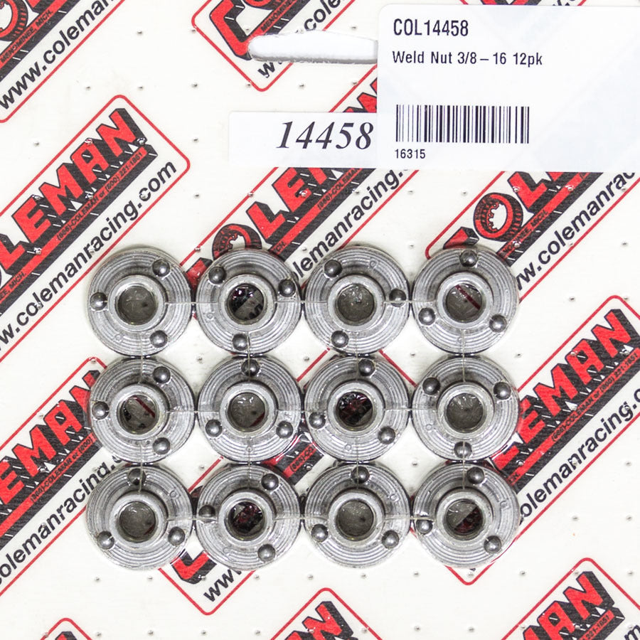 Weld Nut 3/8-16 12pk