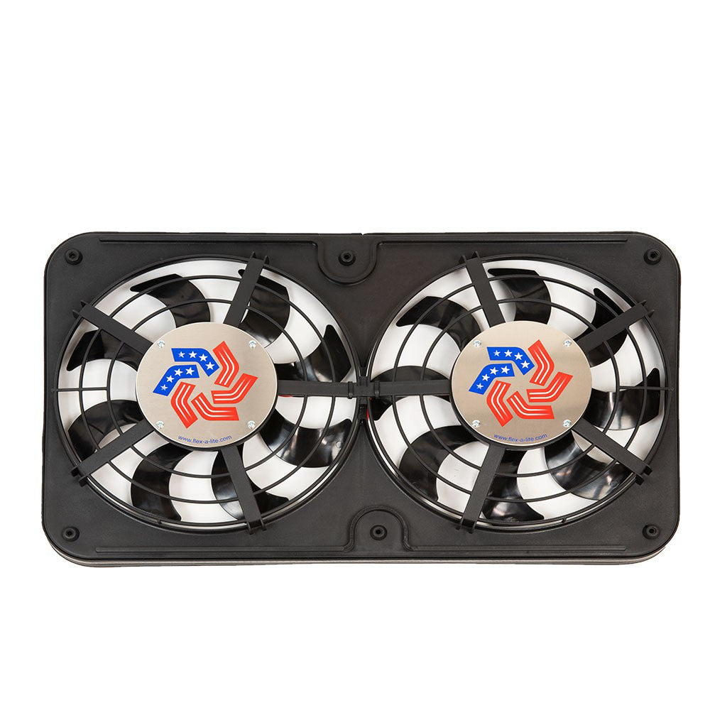 Dual 12-1/8in Lo Profile puller Fan w/o Controls