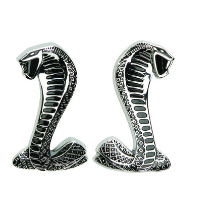 Cobra Snake Fender Emblems Pair