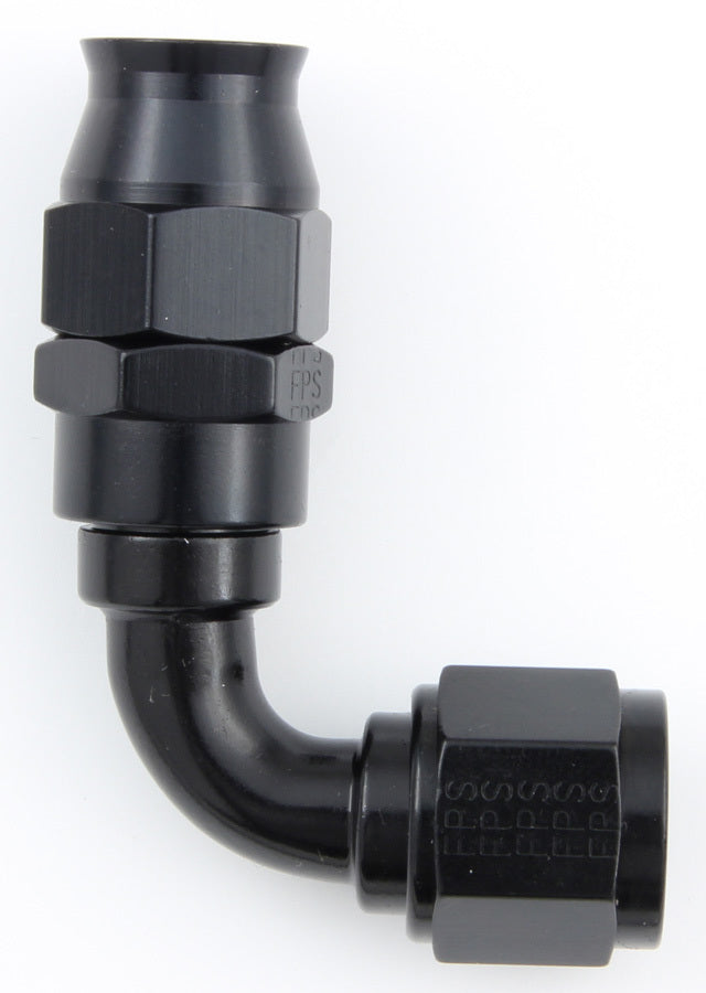 Hose Fitting #8 90 Deg PTFE Black