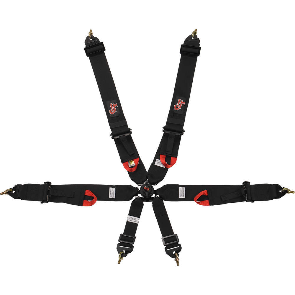 6pt Harness Camlock Indiv P/U Black FIA