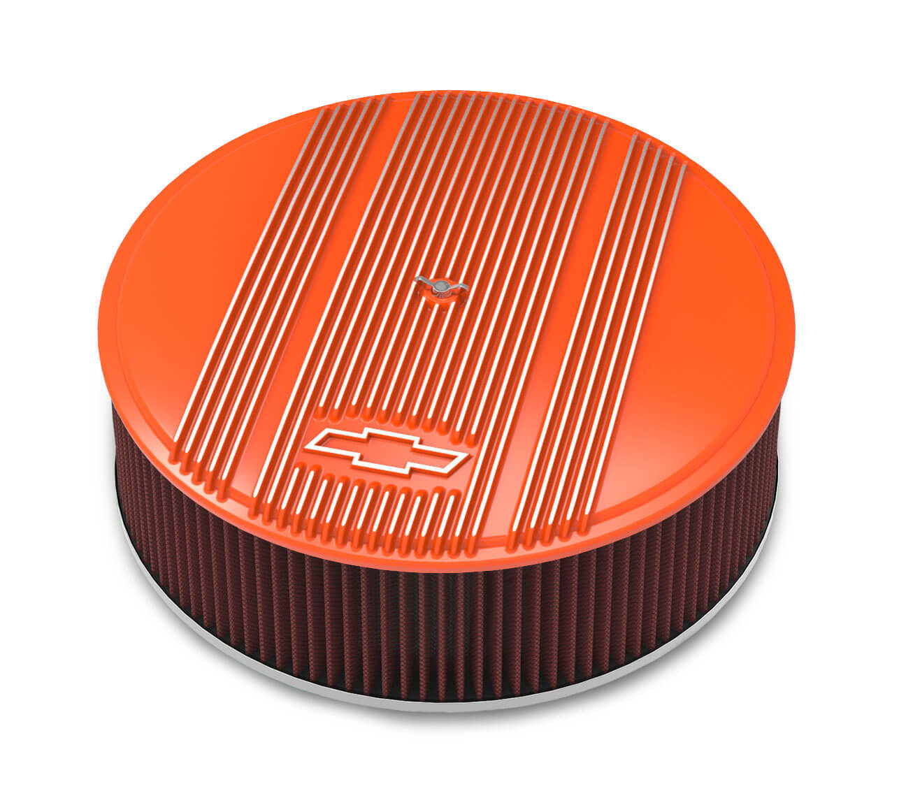 14 x 4 Air Cleaner Finned Bowtie Orange