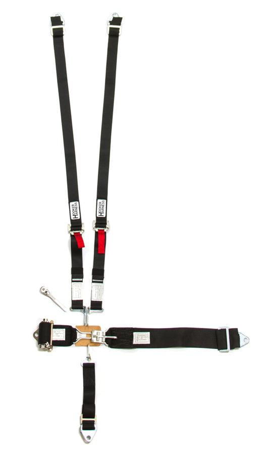 5-Pt Harness System Hans LL Ratchet Adj Black