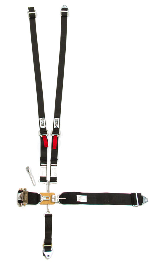 5-Pt Harness System Hans LL USD Ratchet Adj Black