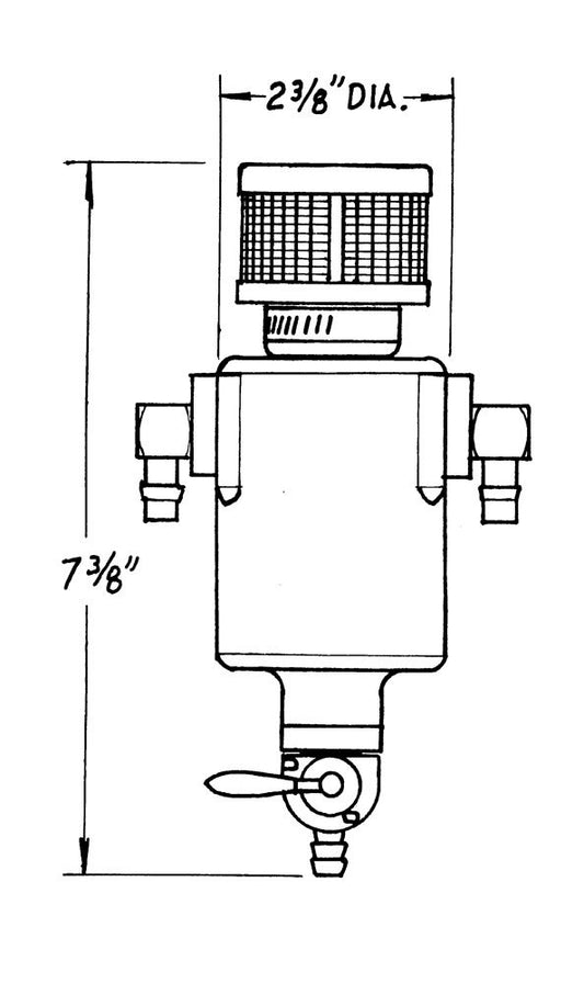 Mini-Breather Tank w/3/8in Fittings