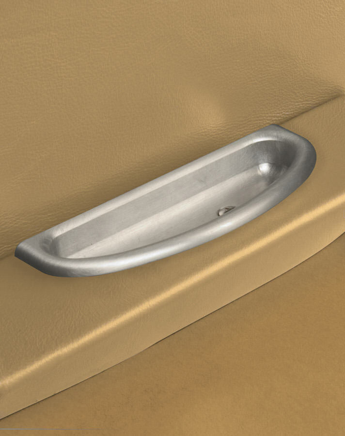 Brushed Cresent Oval Arm Rest Door Pull - Hidden Performance Racing