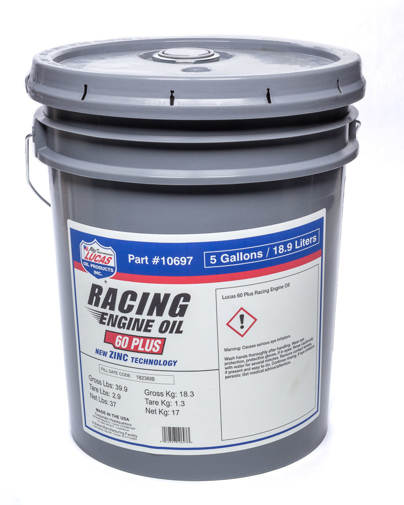 SAE 60 Plus Racing Motor Oil 5 Gallon Pail