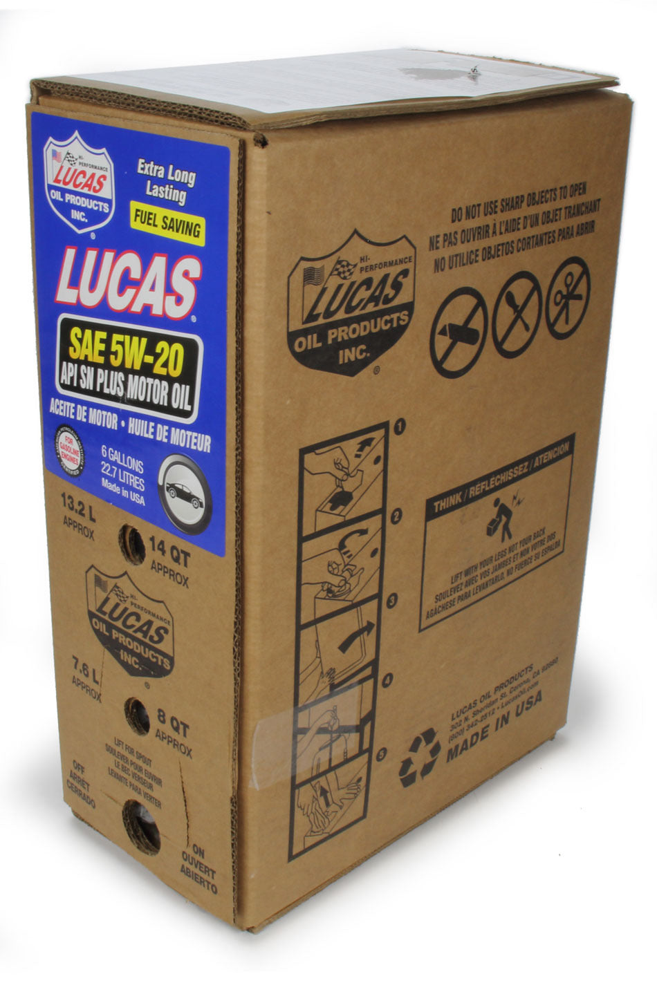 SAE 5W20 Motor Oil 6 Gallon Bag In Box