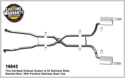 68-73 Corvette 5.7L Cat Back Exhaust Kit