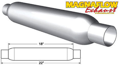 Glass Pack Muffler 3in Aluminized Small