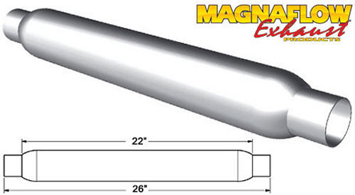 Glass Pack Muffler 2in Aluminized Medium