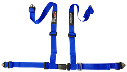 Seat Belt Restraint 2in 4 Point Bolt In Blue