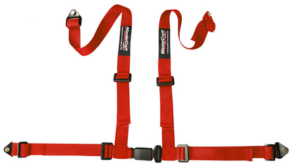 Seat Belt Restraint 2in 4 Point Bolt In Red