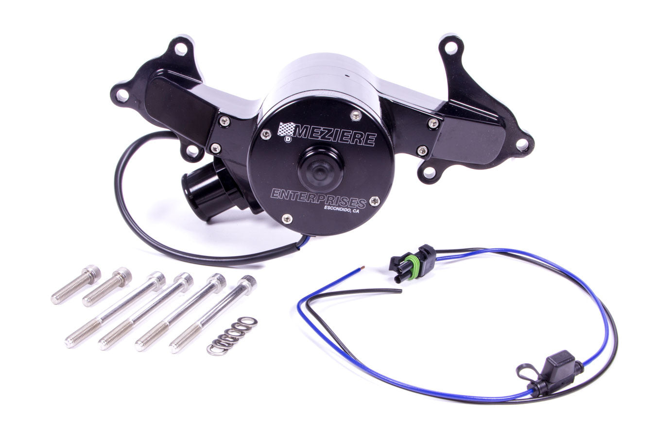 Hemi Billet Electric W/P - Hi-Flow - Black