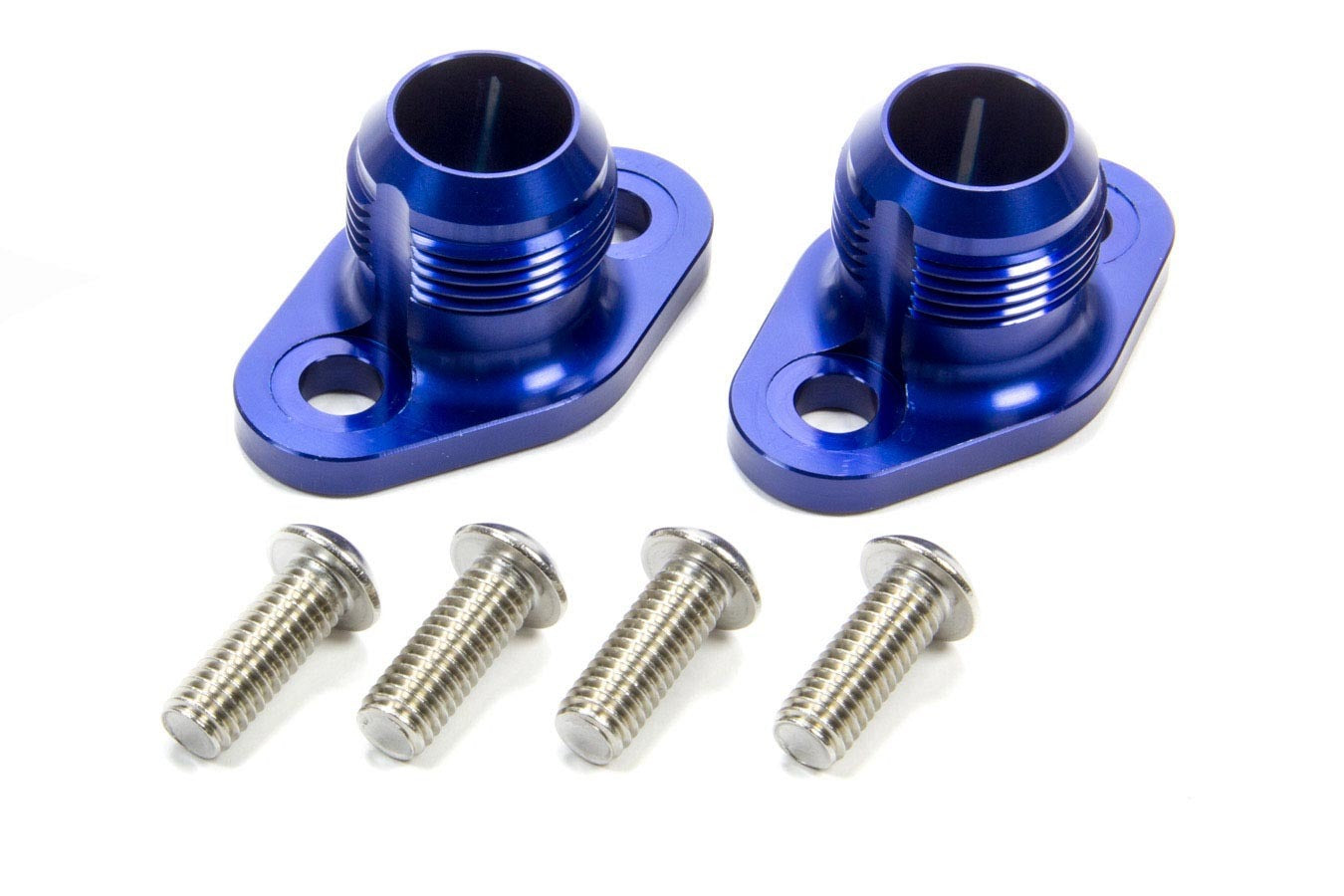 SBC #16 Water Pump Port Adapters - Blue 2pk