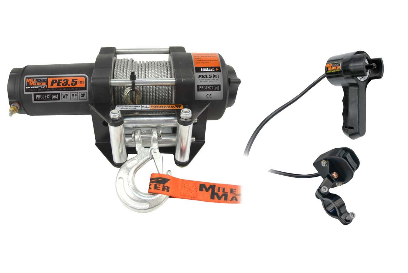 3500 lb ATV Winch w/ Roller Fairlead & Remote