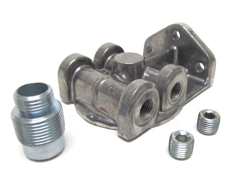 Oil Filter Mount 1in-14 Ports: 1/4in NPT L/R