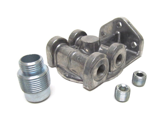 Oil Filter Mount 1in-12 Ports: 1/4in NPT L/R