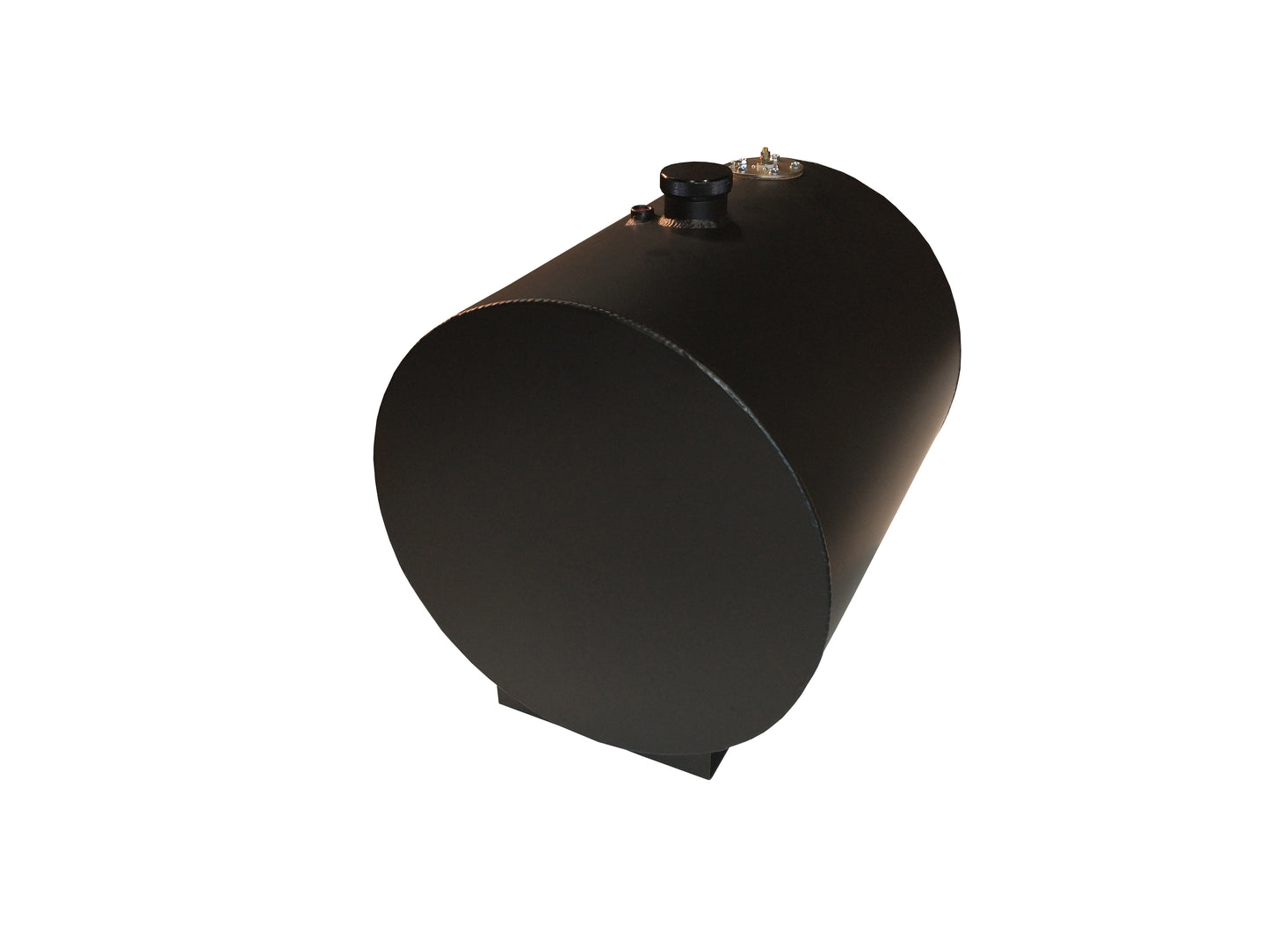 Fuel Tank 12gal Aluminum Round Street Rod Black