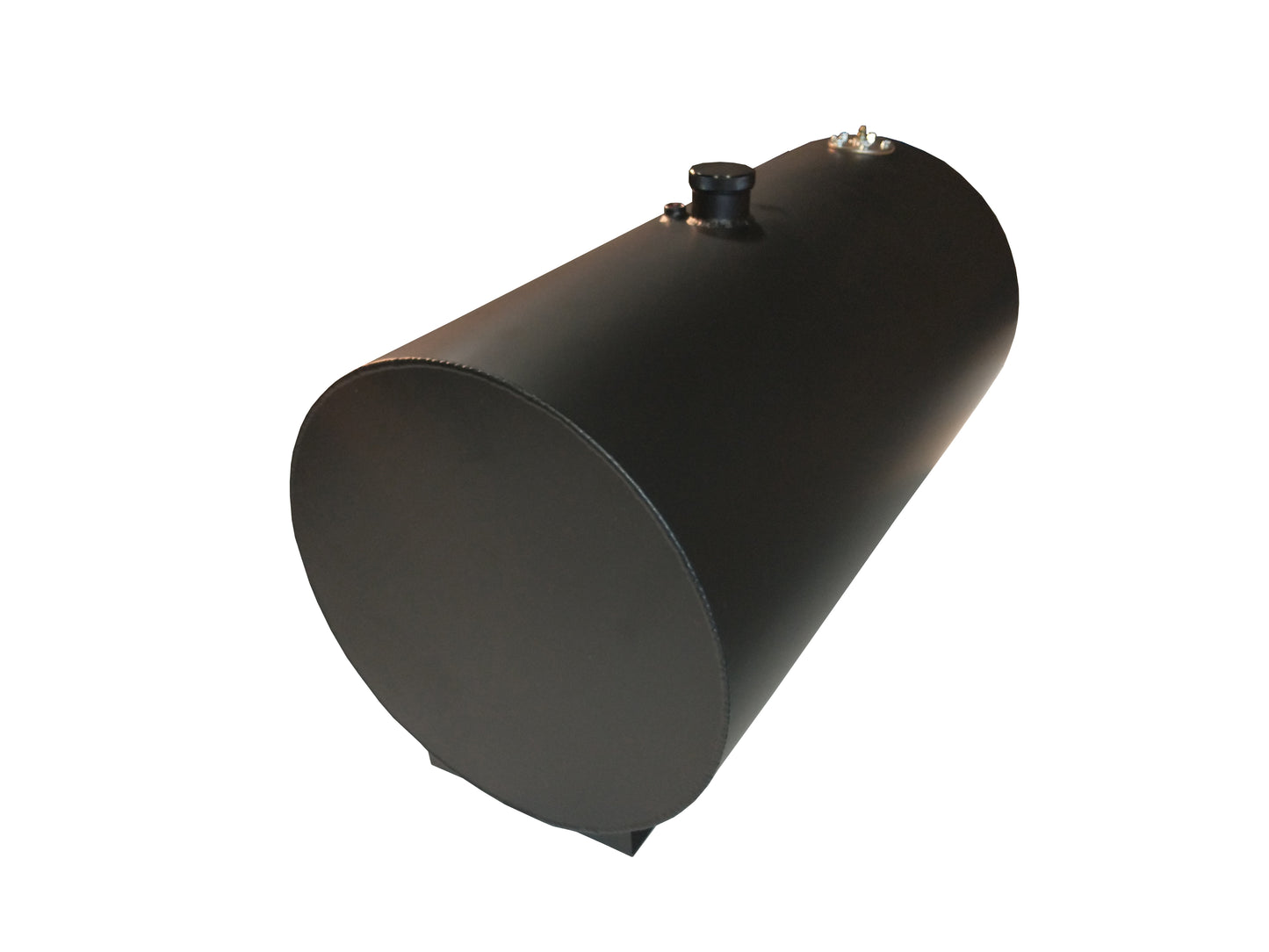 Fuel Tank 22gal Aluminum Round Street Rod Black