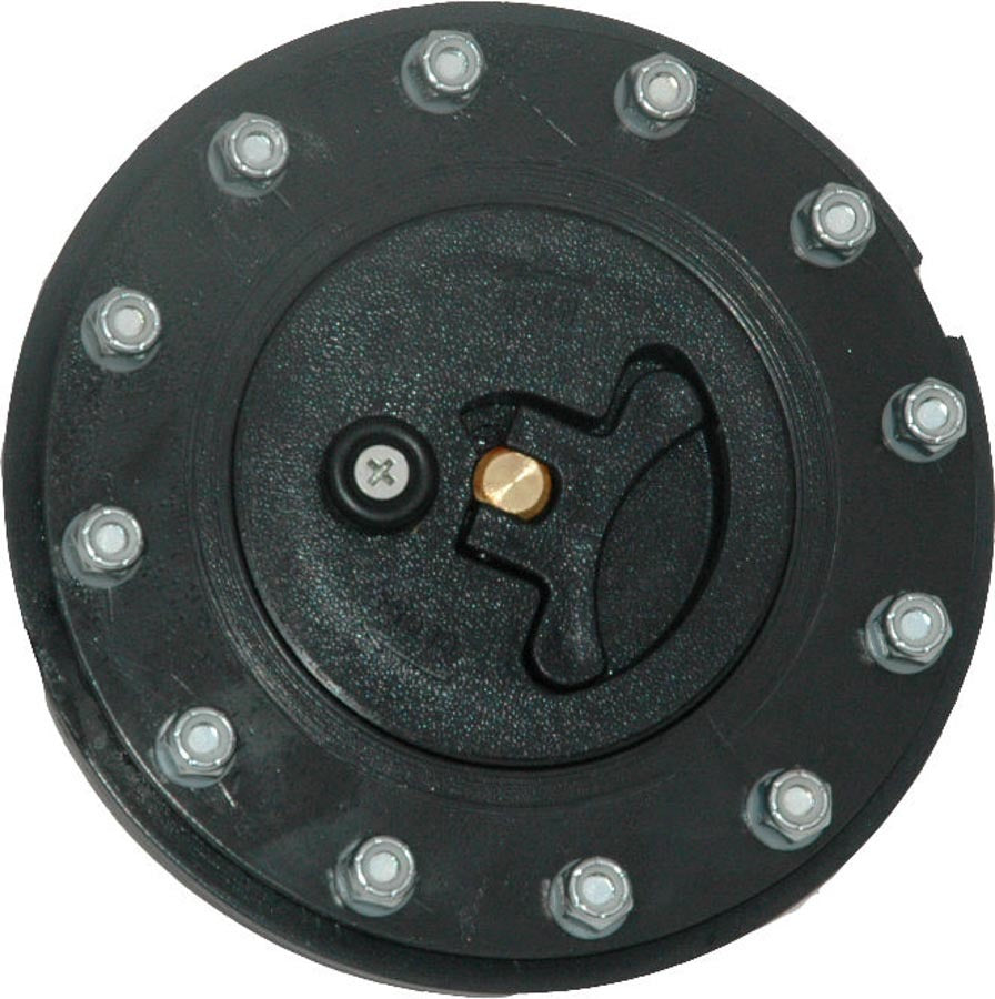 Cap Flush Mount Black Plastic 12-Bolt