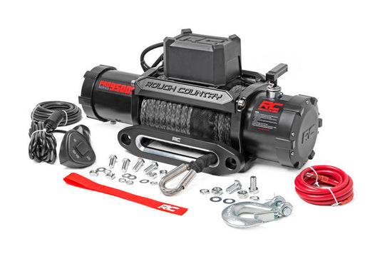 9500lb Pro Series Electr ic Winch Synthetic Rope