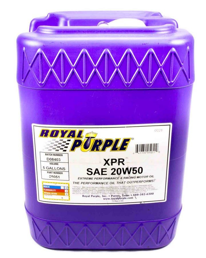 Synthetic Racing Oil XPR 5 Gallon 20W50