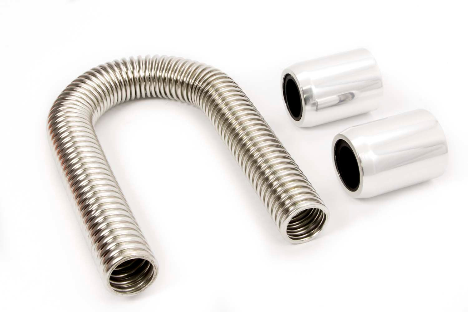 12in Stainless Hose Kit w/Polished Ends