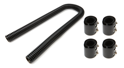 Black 48in Stainless Radiator Hose Kit