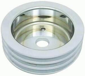 Polished Alum BBC Triple Groove Crank Pulley SWP