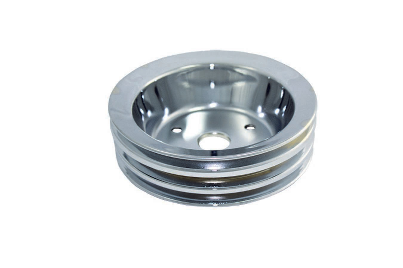 SBC SWP 3 Groove Crank Pulley Chrome