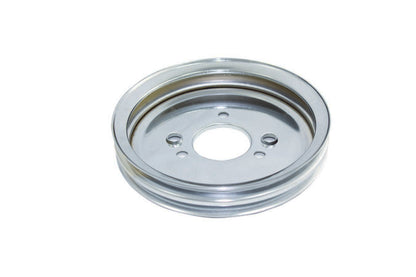 BBC SWP 2 Groove Crank Pulley Chrome