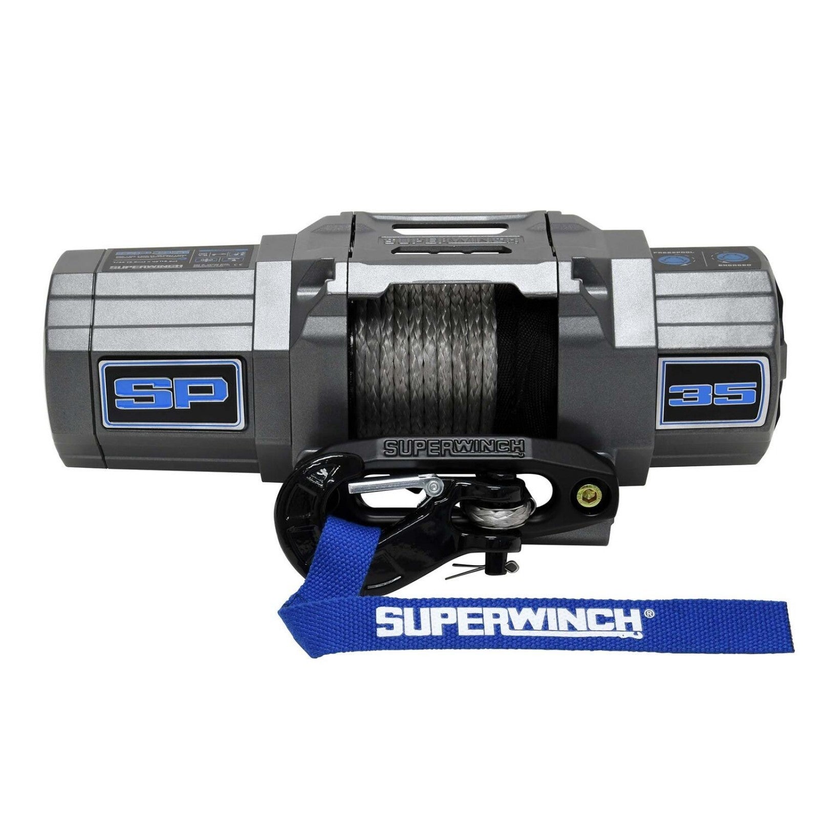 3500lb Winch 40ft Syn thetic Rope Hawse - Hidden Performance Racing