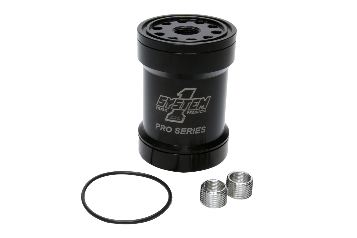 Billet Oil Filter w/Blt Cap 45 Micron - Black