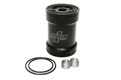 Billet Oil Filter w/Blt Cap 45 Micron - Black