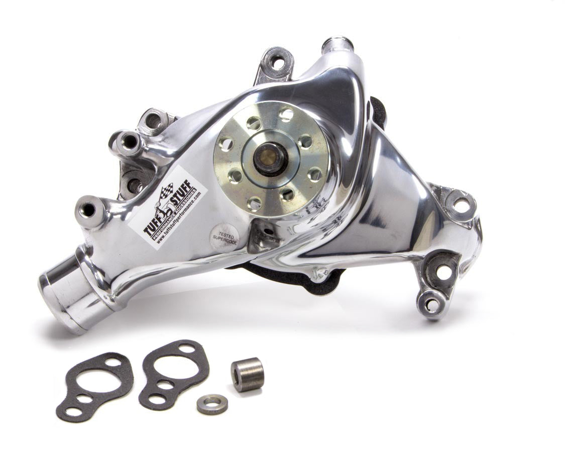 69-96 SBC Water Pump Long Polished SuperCool - Hidden Performance Racing