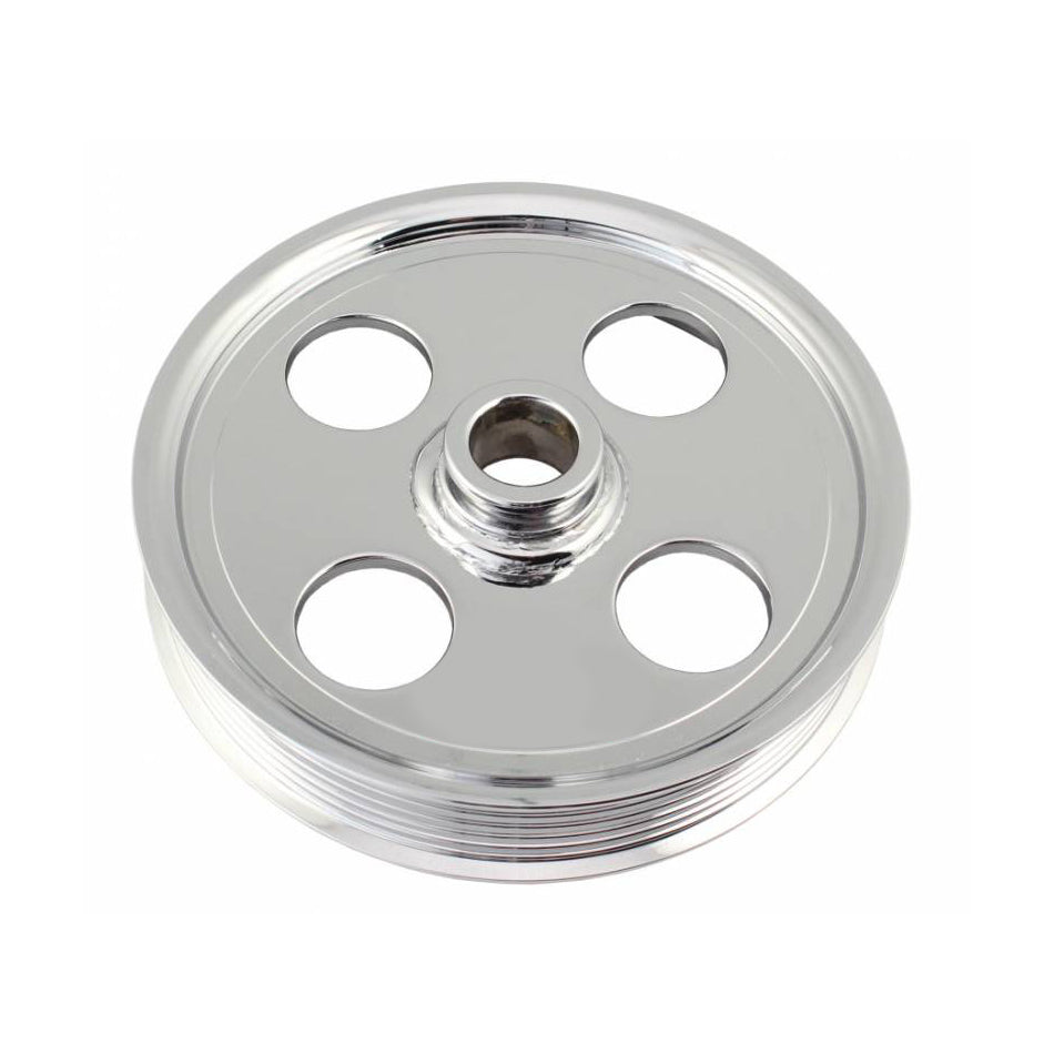 Type II Power Steering Pulley 6 Groove Chrome