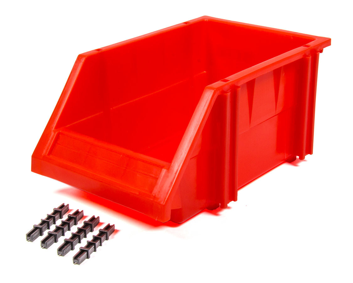 Plastic Storage Bin Red 9-1/2 x 6-1/4 x 4-1/2