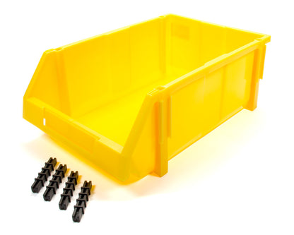 Plastic Storage Bin YEL 17-3/4 x 11-1/2 x 6-3/4